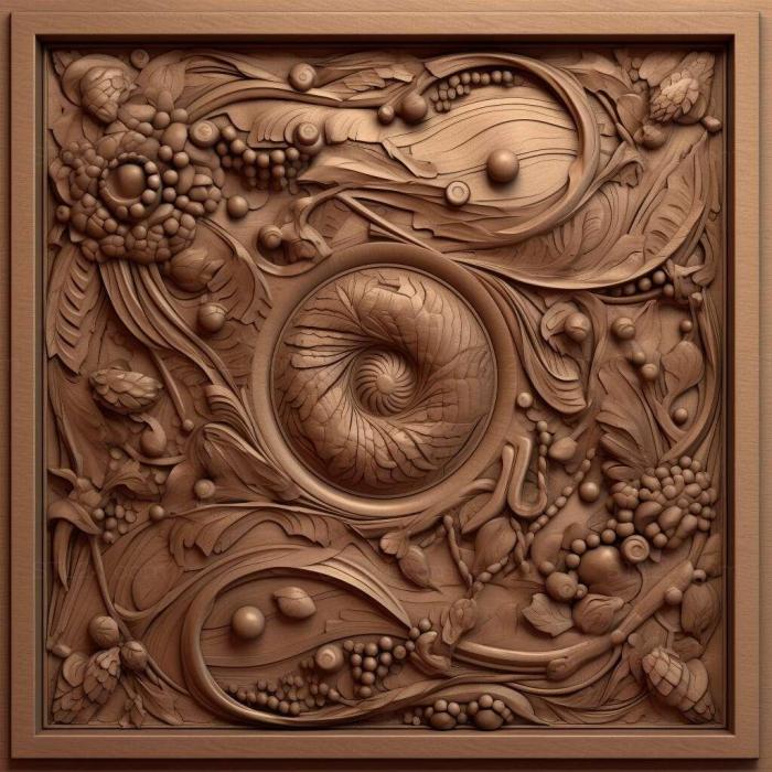 Patterns and decorations (FRAMED 1, PATTERN_2461) 3D models for cnc